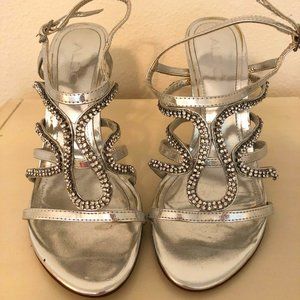 Aldo Silver and Crystal Heels